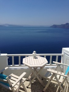 The View From Our Balcony in Santorini