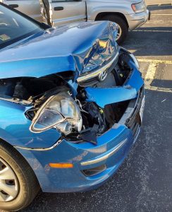 Totaled car damage