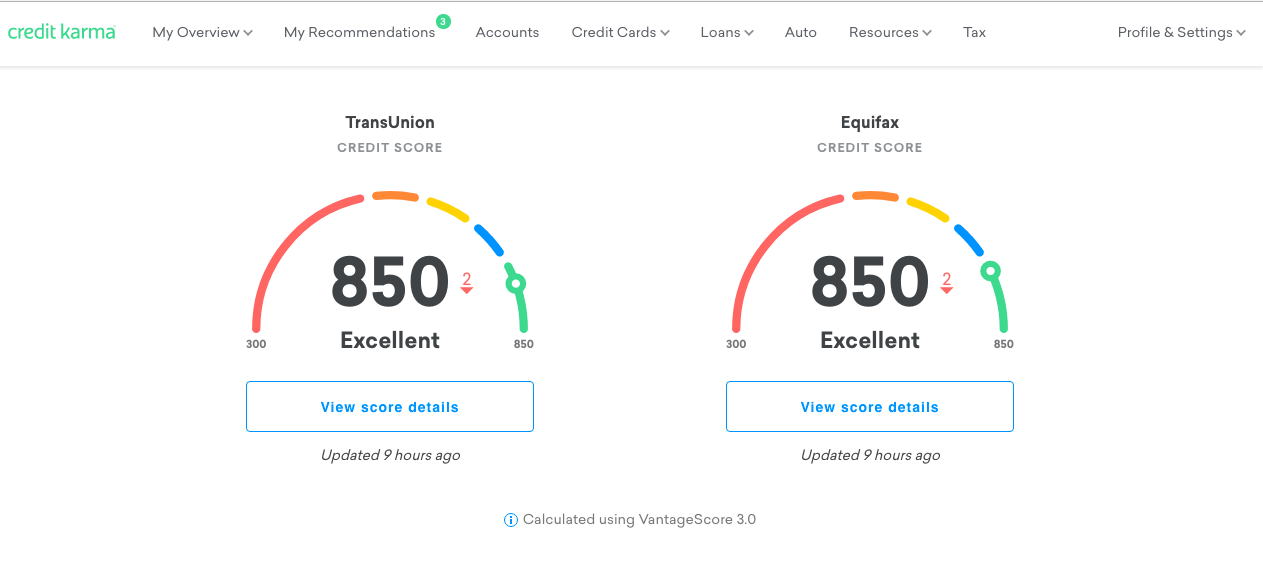 Credit Karma Login Screen