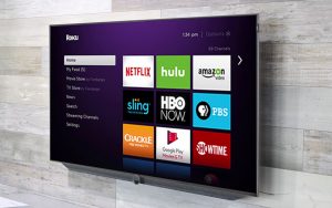 Roku Home Screen on HDTV