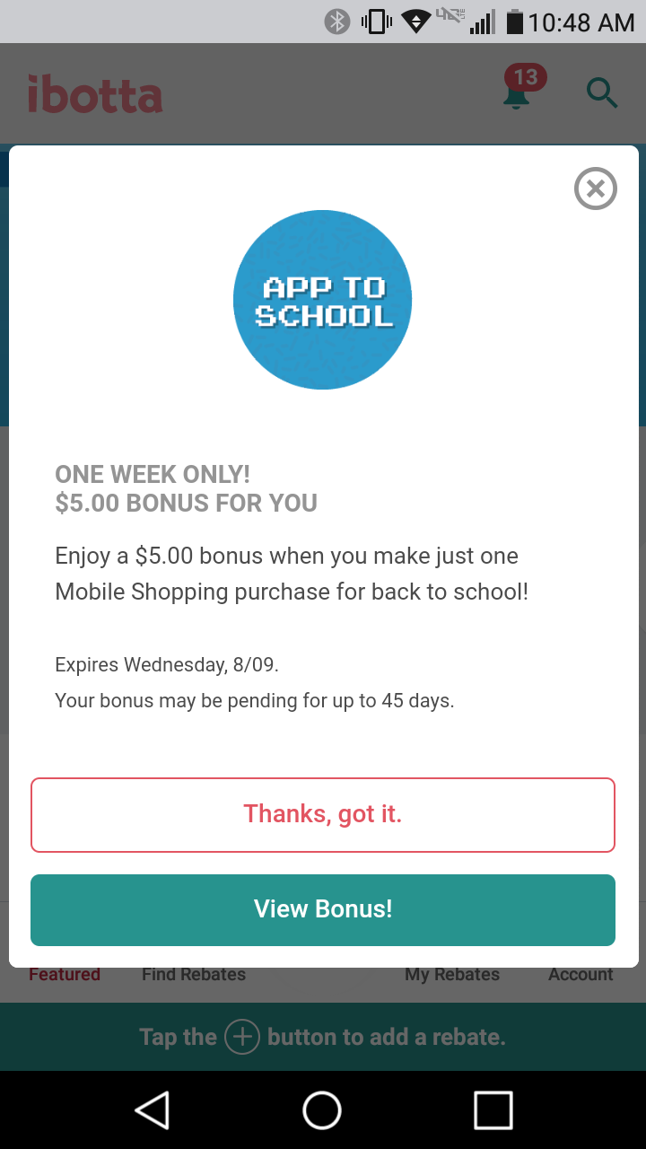 Back to school deal
